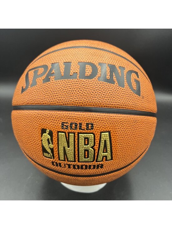 Spalding Other - RARE SPALDING GOLD NBA OUTDOOR BASKETBALL BALL SIZE 7 NEW NOS